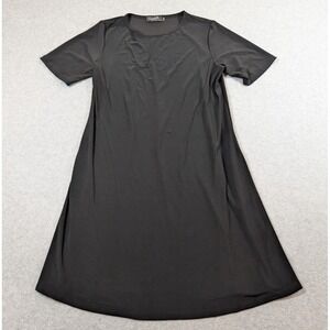Sympli Women Dress Size 10 Aline‎ Slinky Short Sleeve Art to Wear Minimalist